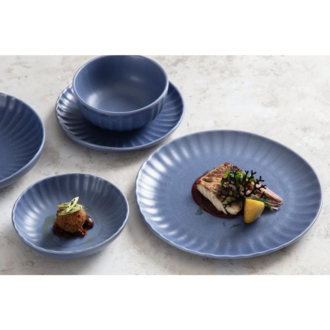 Olympia Corallite Deep Bowls Blue - 150mm (6 pack) - FU202