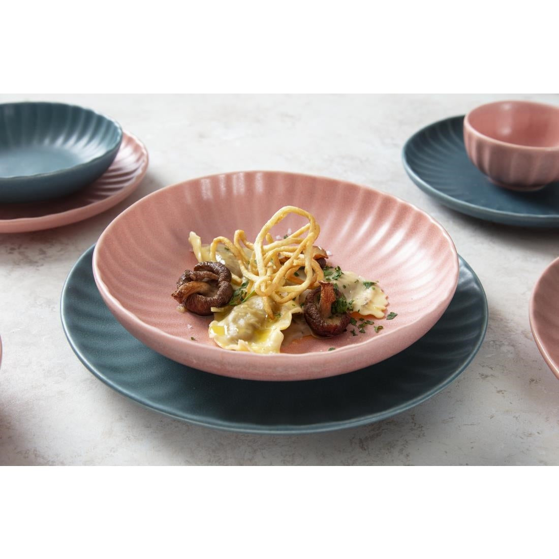 Olympia Corallite Coupe Bowls Peach - 220mm (6 Pack) - FU215
