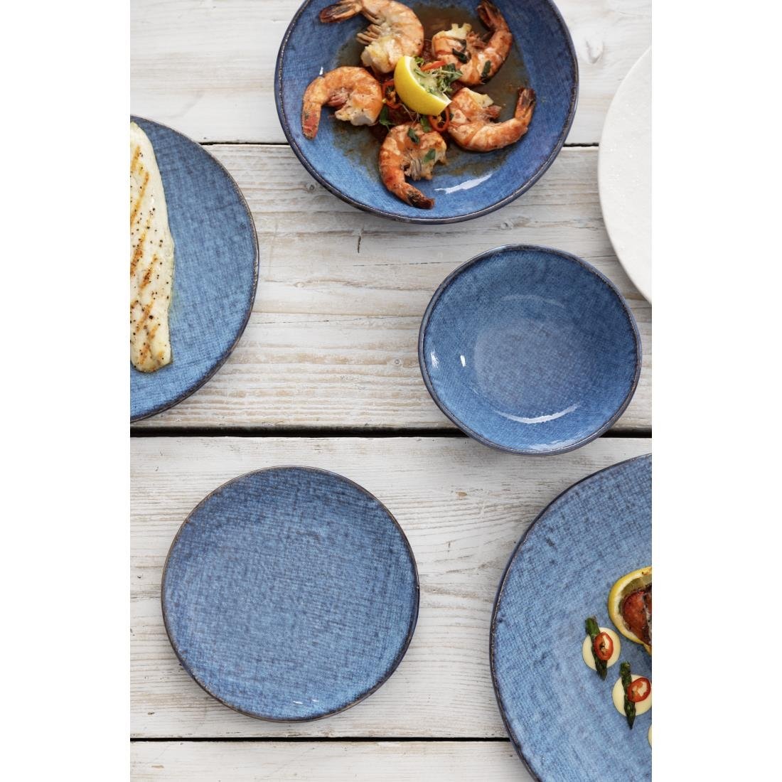 Olympia Denim Blue Coupe Plates 285mm (4 Pack) - FU222