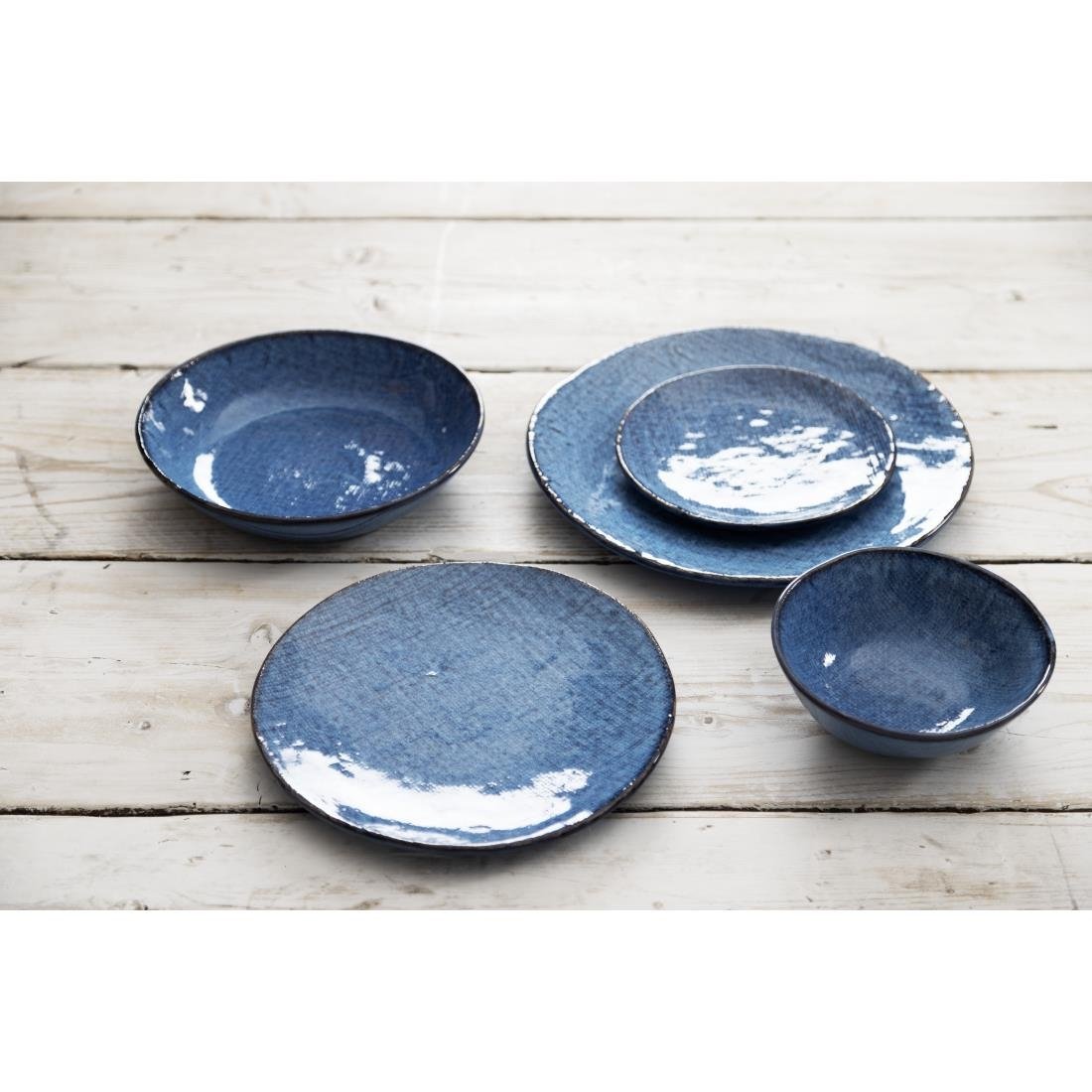 Olympia Denim Blue Coupe Plates 285mm (4 Pack) - FU222