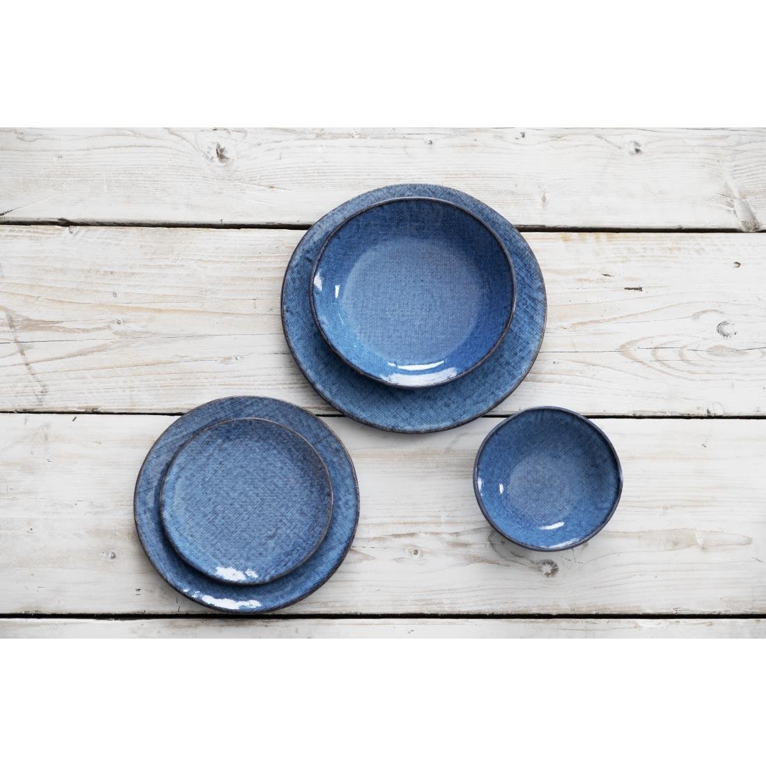 Olympia Denim Blue Coupe Plates 285mm (4 Pack) - FU222