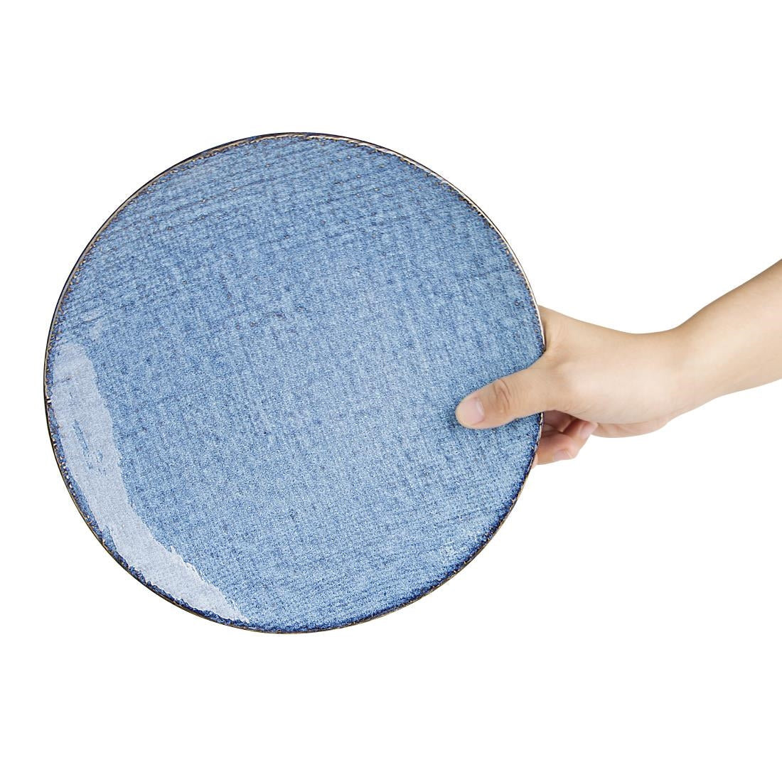 Olympia Denim Blue Coupe Plates 230mm (6 Pack) - FU221