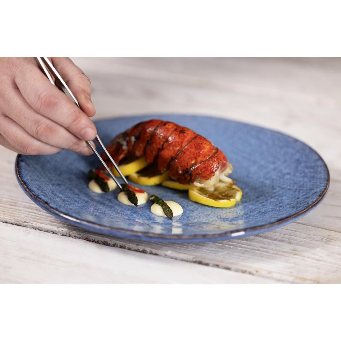 Olympia Denim Blue Coupe Plates 285mm (4 Pack) - FU222