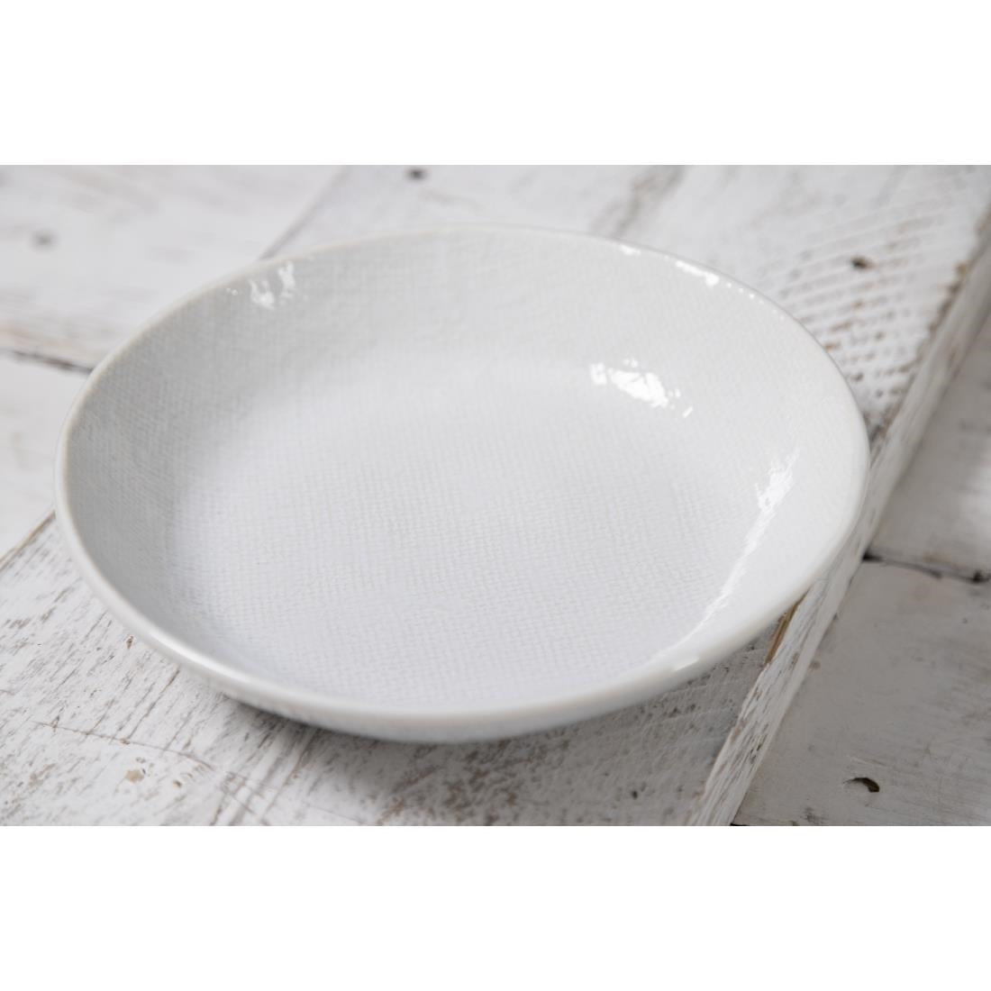 Olympia Denim White Coupe Bowls 220mm (6 Pack) - FU228