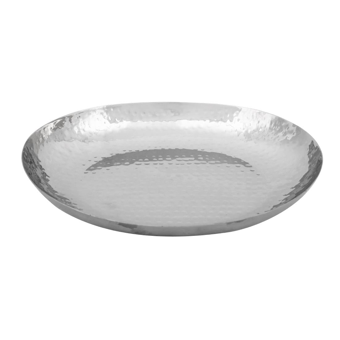 Olympia Hammered Stainless Steel Oval Dish 280x230mm - FU283