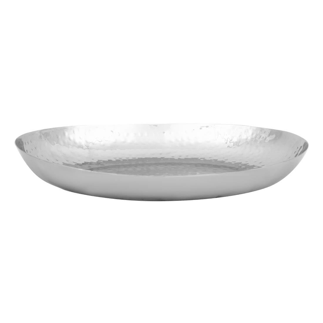 Olympia Hammered Stainless Steel Oval Dish 280x230mm - FU283