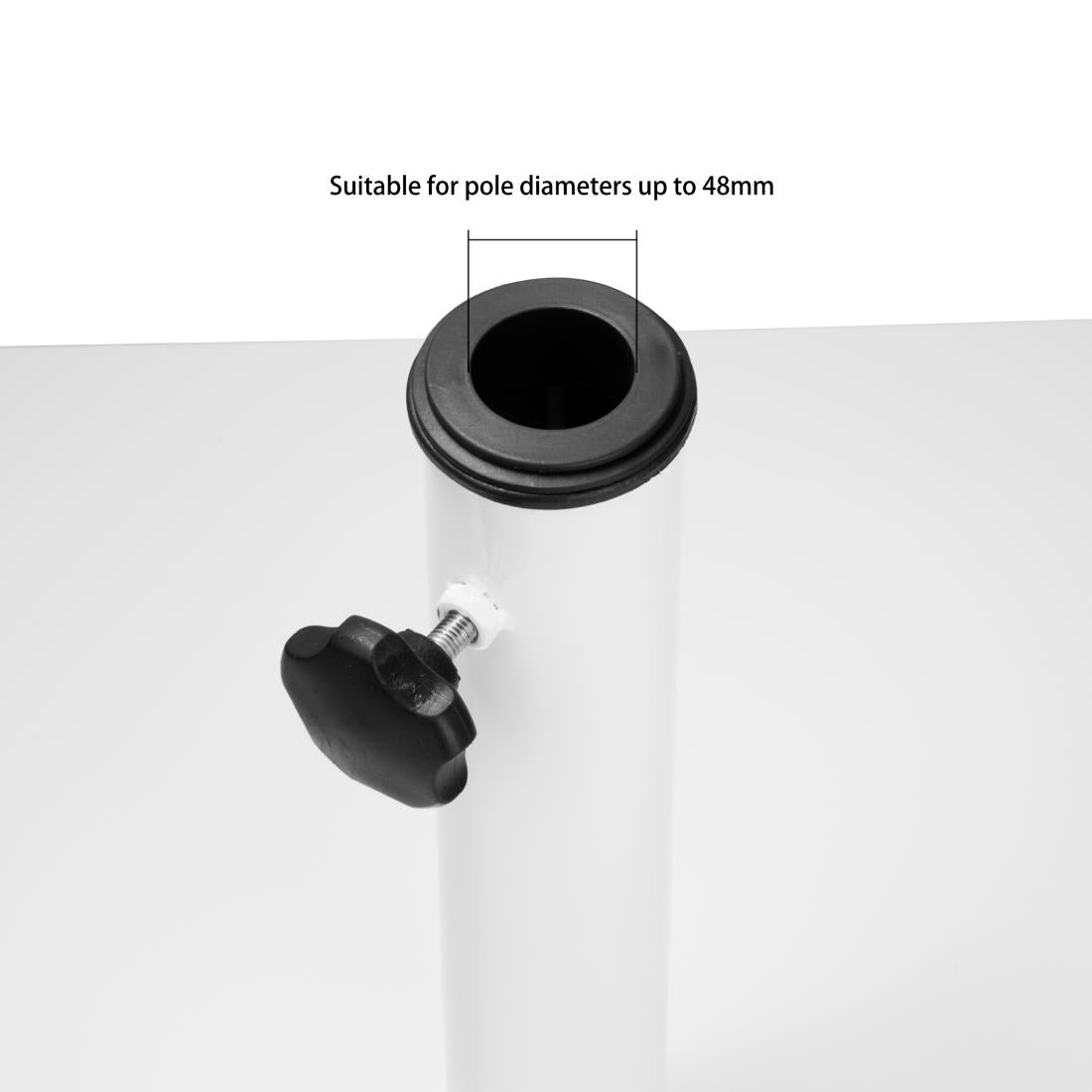 Bolero Flat Metal Parasol Base White - 18kg - FU510