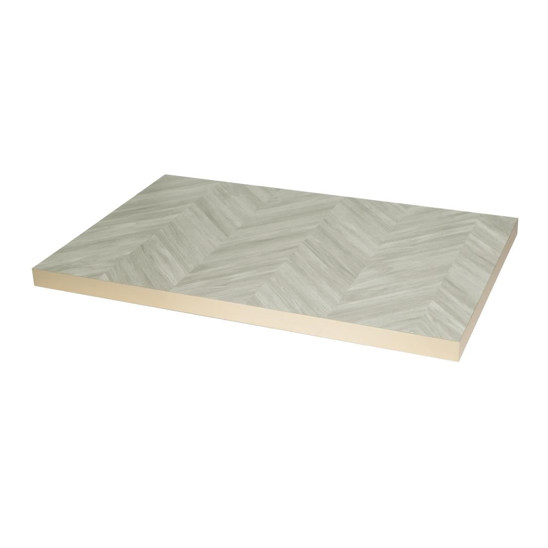 Bolero Rectangular Table Top Chevron Design 1100mm x 700mm - FU513