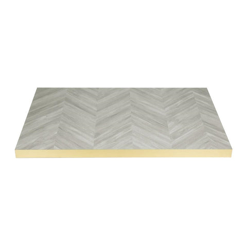 Bolero Rectangular Table Top Chevron Design 1100mm x 700mm - FU513