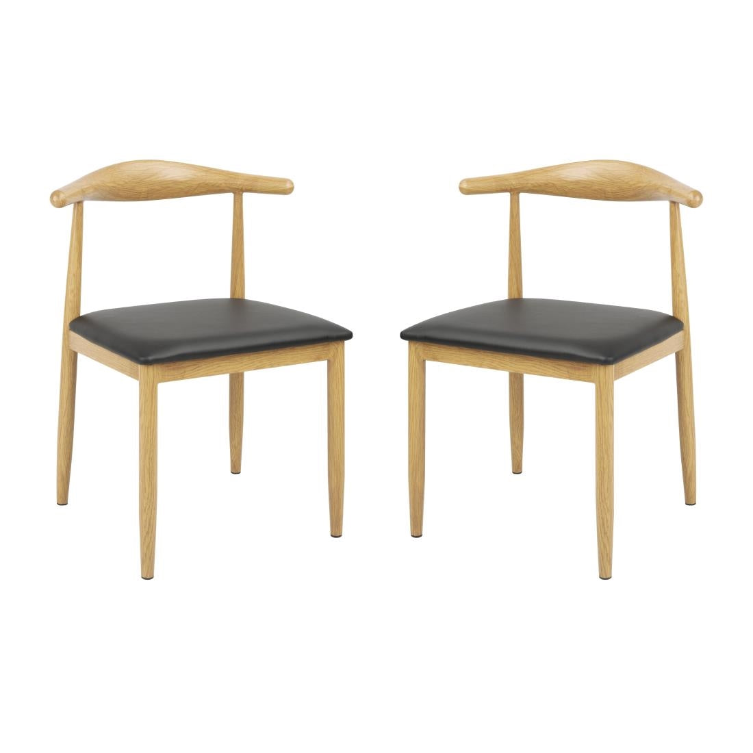 Bolero Camden Padded Interior Chairs (2 Pack) - FU529