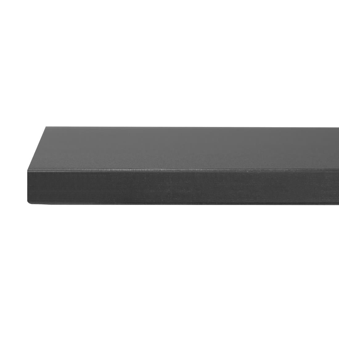 Bolero Matte Black Square Outdoor Table Top 700mm - FU530