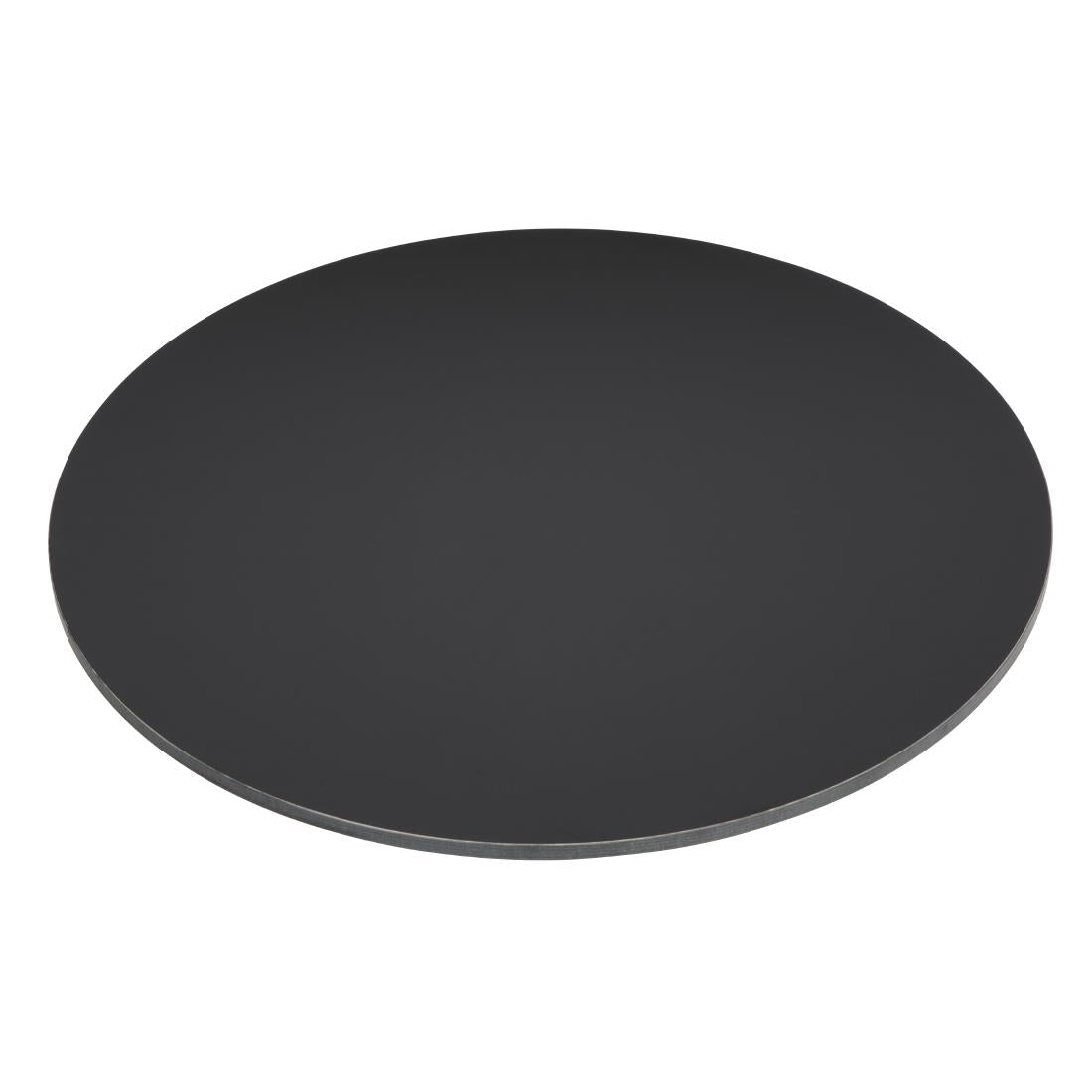 Bolero Matte Black Round Outdoor Table Top 600mm - FU531