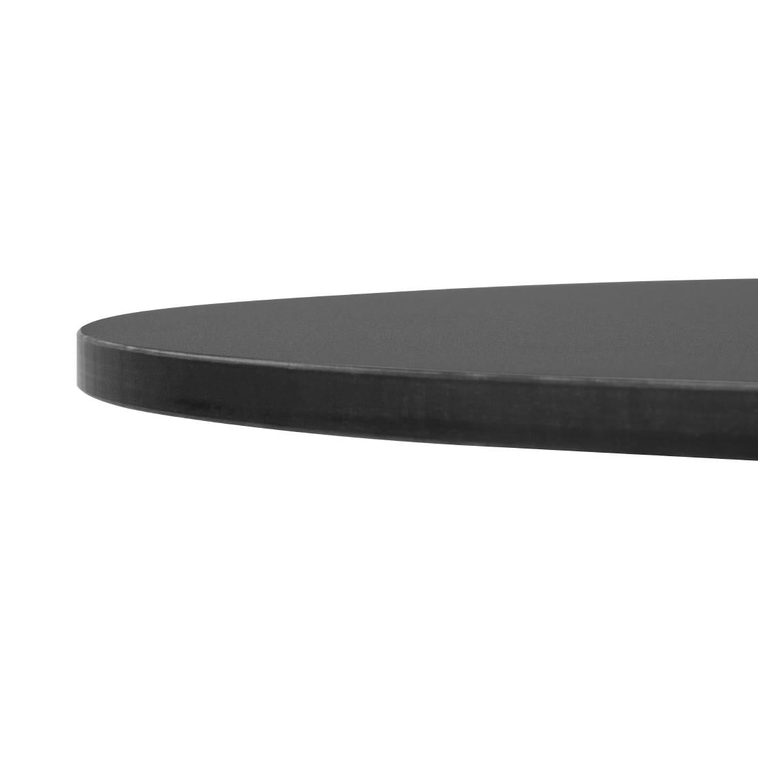Bolero Matte Black Round Outdoor Table Top 600mm - FU531