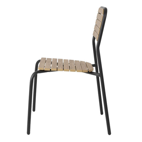 Bolero Santorini Wood Effect Outdoor Chairs (4 Pack) - FU537