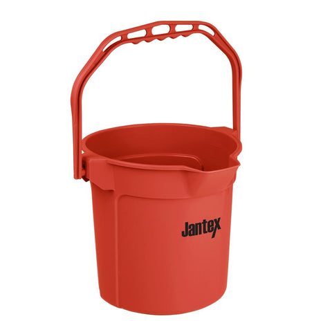 Jantex Red Graduated Bucket with Pouring Lip 10ltr - FU832