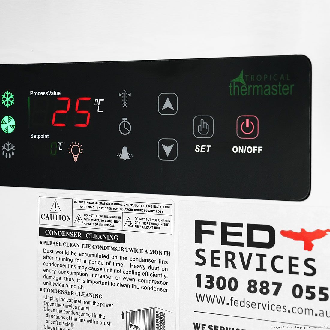 Thermaster Double Door Upright Display Fridge SUCG1000