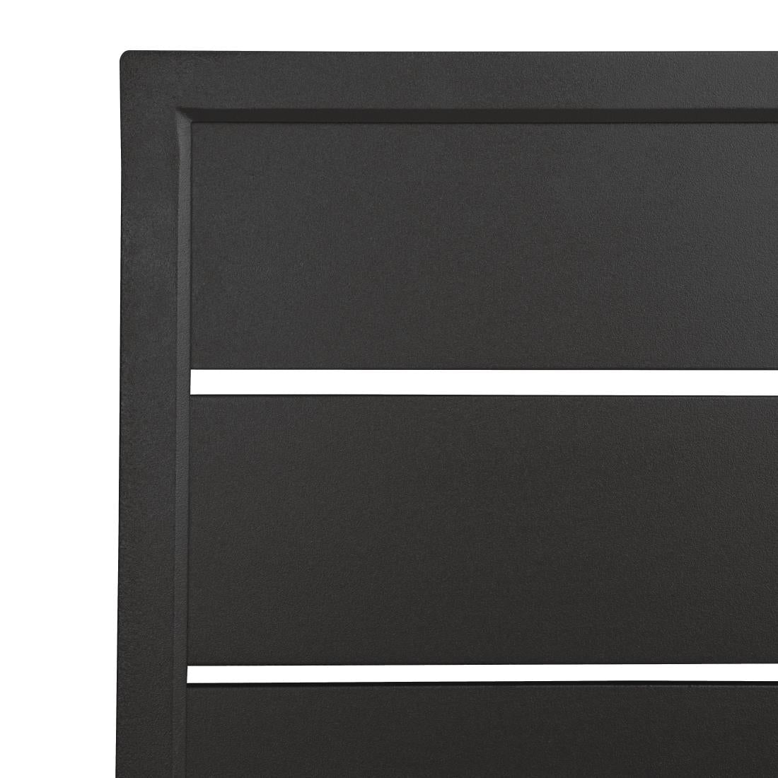 Bolero Aluminium Square Table Top Black 700mm