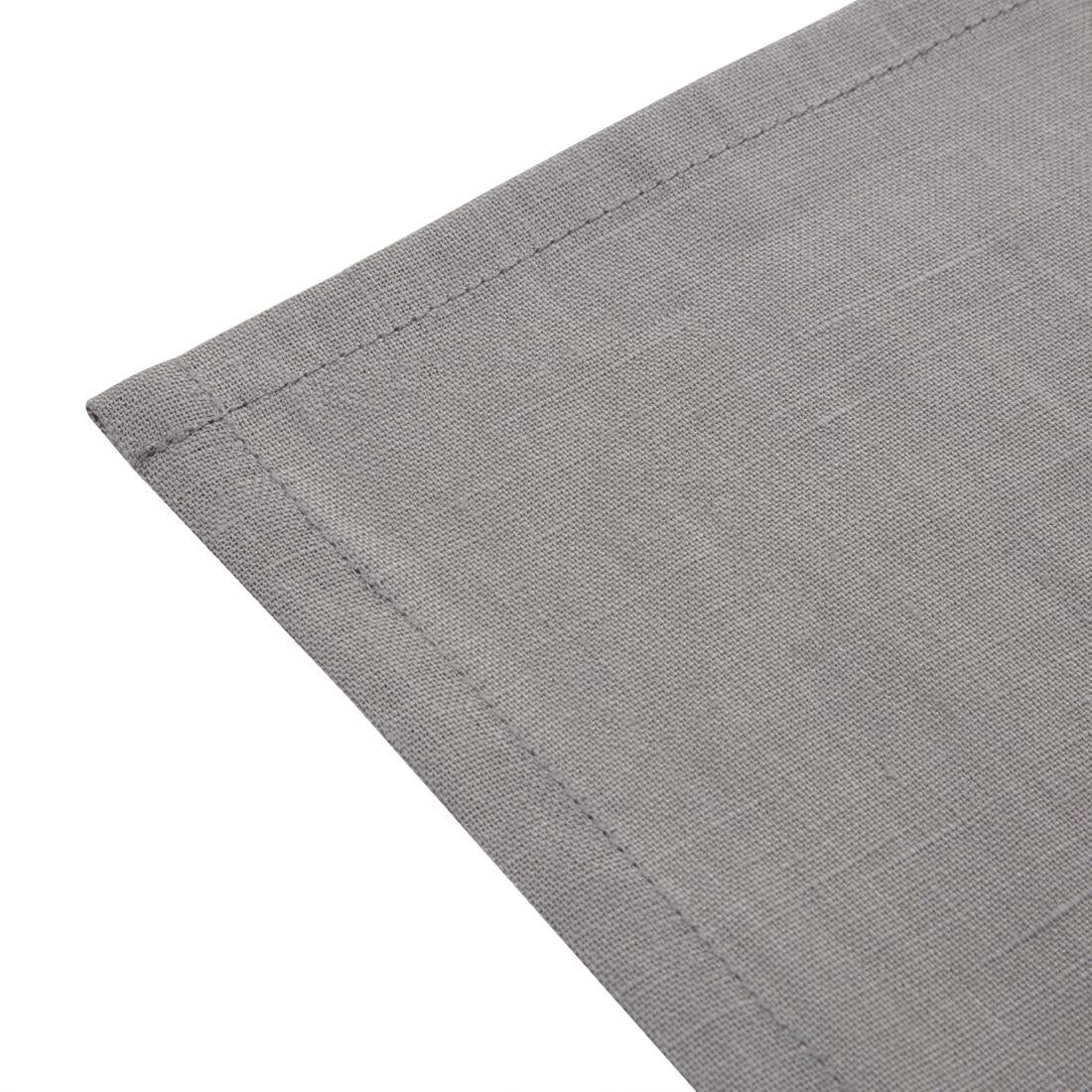 Olympia Linen Table Napkin Grey 400x400mm (12 Pack) - FW698