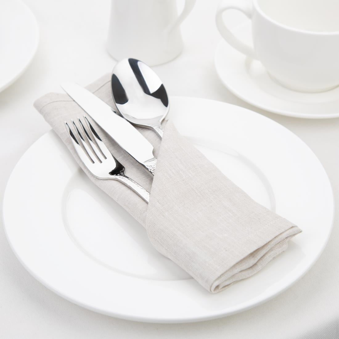 Olympia Linen Table Napkin Sand 400x400mm (12 Pack) - FW699