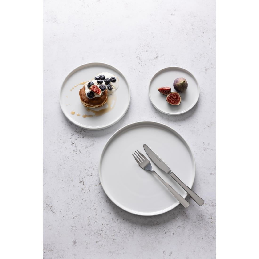 Olympia Whiteware Flat Round Plate 268mm (4 Pack) - FW814