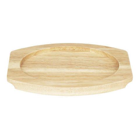 Olympia Hevea Board for Cast Iron Oval Eared Dish 260x165mm (FW817) - FW977