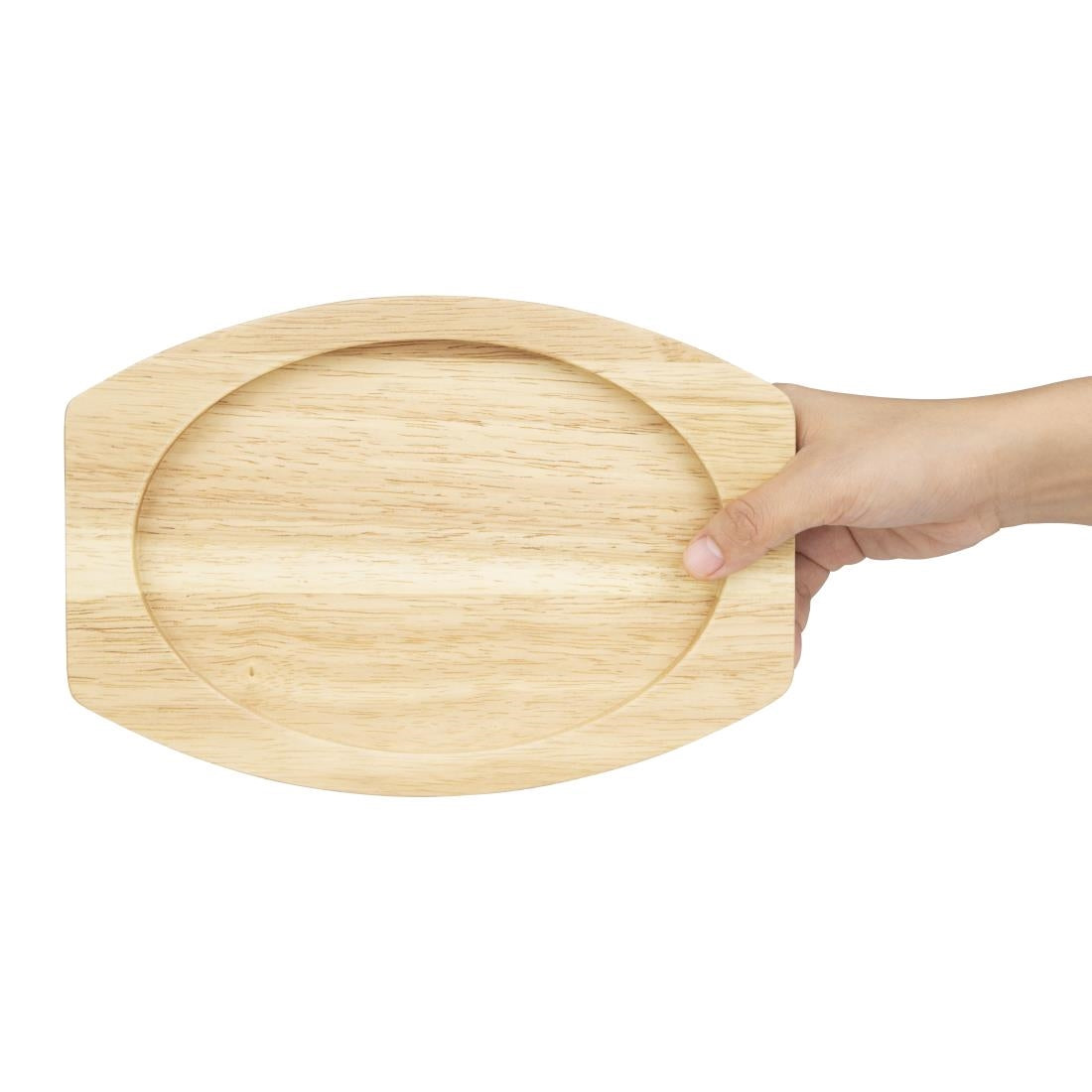 Olympia Hevea Board for Cast Iron Oval Eared Dish 260x165mm (FW817) - FW977