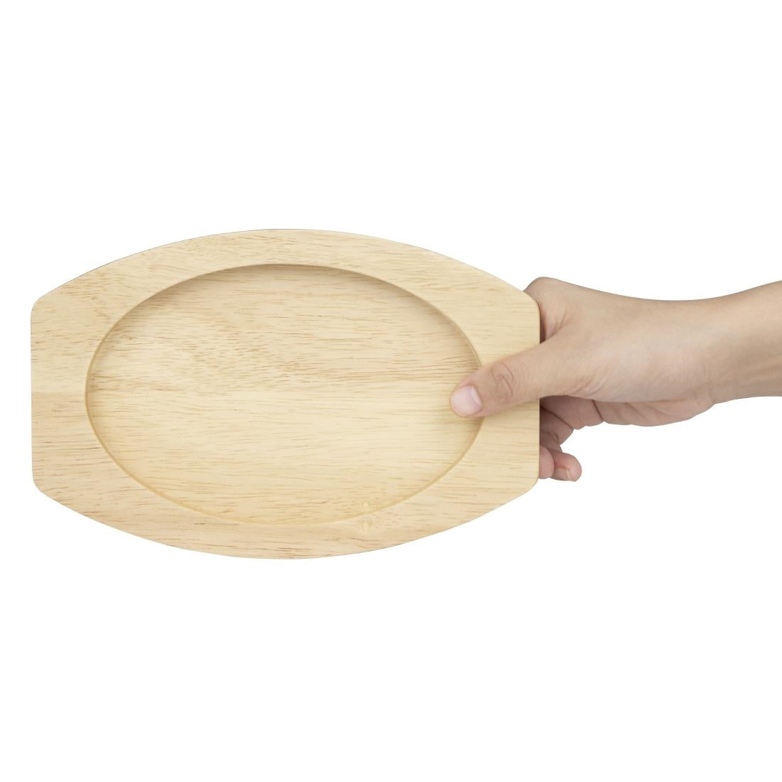 Olympia Hevea Board for Cast Iron Oval Eared Dish 230x135mm (FW818) - FW978