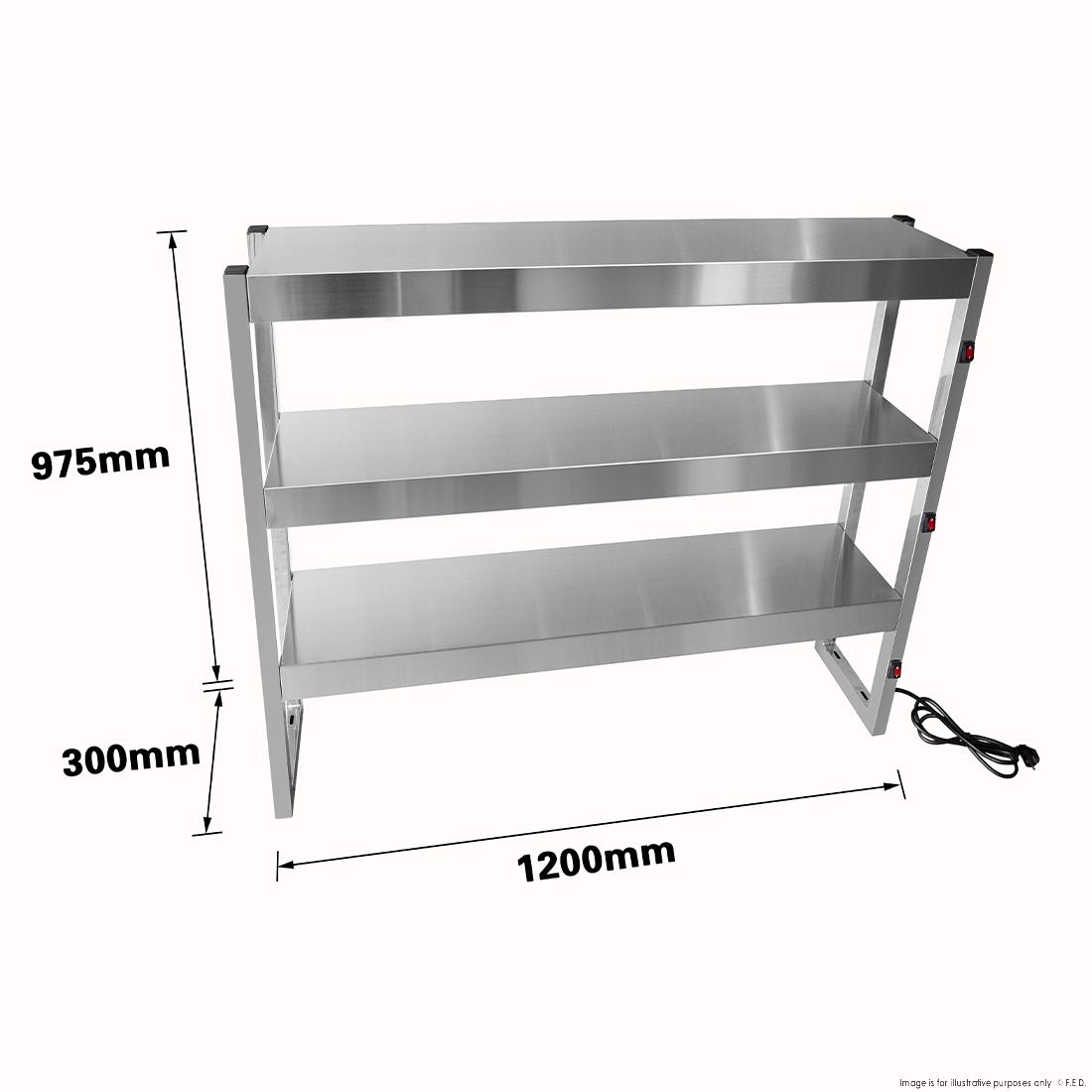 Benchstar Commercial Food Warmer with 9 Lamps - FW9L-123