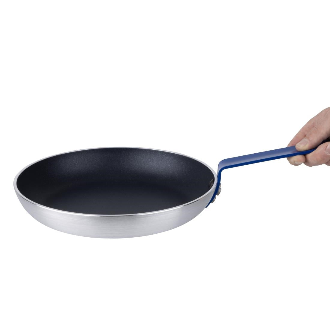 Hygiplas Aluminium Teflon Platinum Plus Frying Pan with Blue Handle 280mm - HT972