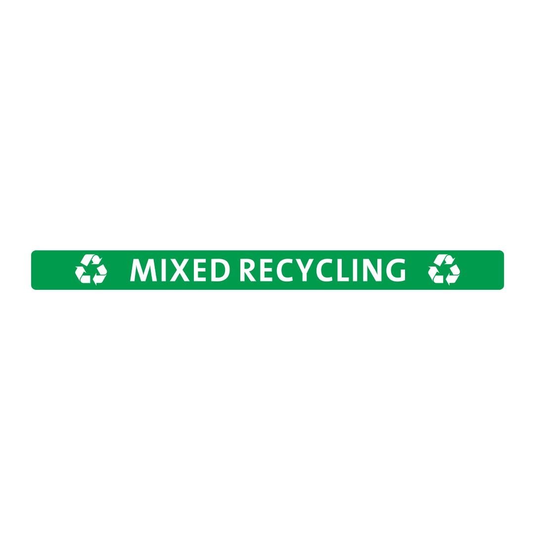 Jantex Slim Bin Lid Mixed Recycling Label - FX197