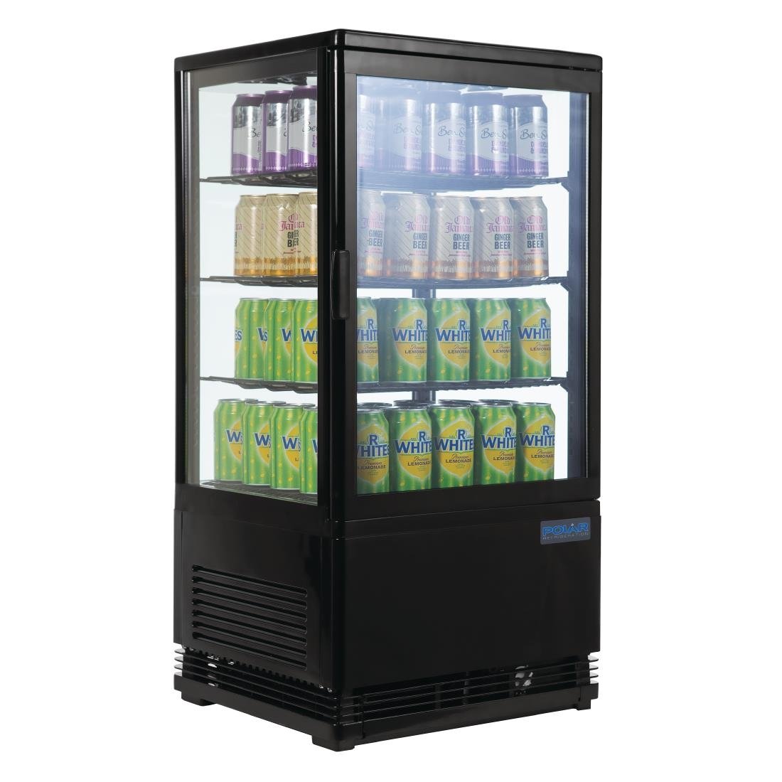 Polar C-Series Energy Efficient Display Fridge Black - 68Ltr