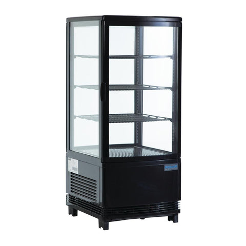 Polar C-Series Energy Efficient Display Fridge Black - 68Ltr