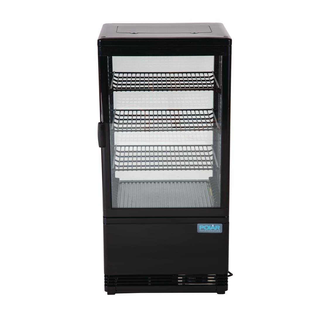 Polar C-Series Energy Efficient Display Fridge Black - 68Ltr