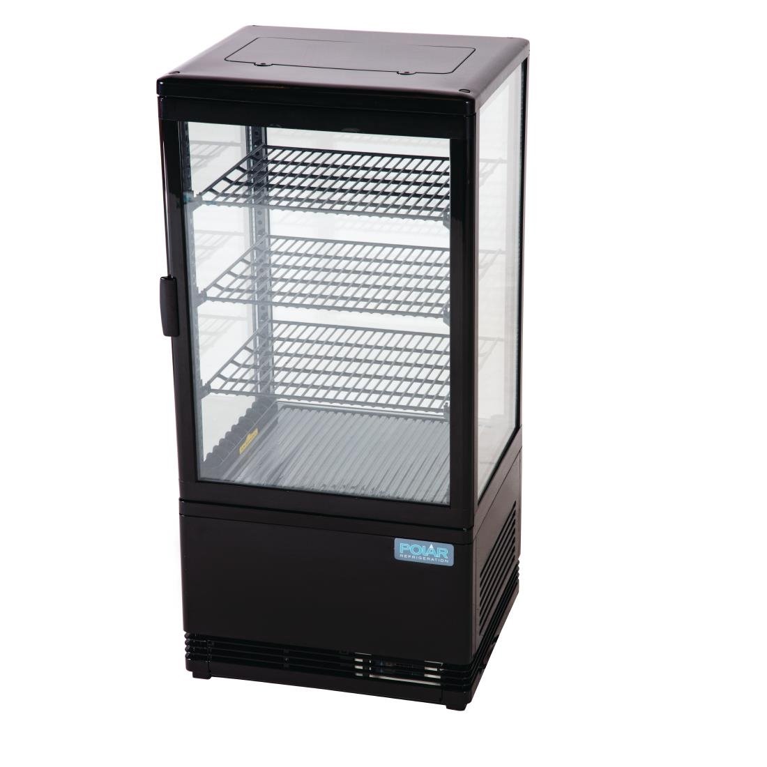 Polar C-Series Energy Efficient Display Fridge Black - 68Ltr