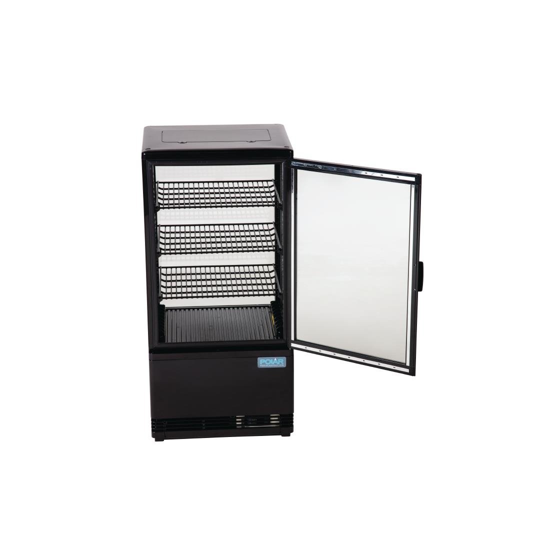 Polar C-Series Energy Efficient Display Fridge Black - 68Ltr