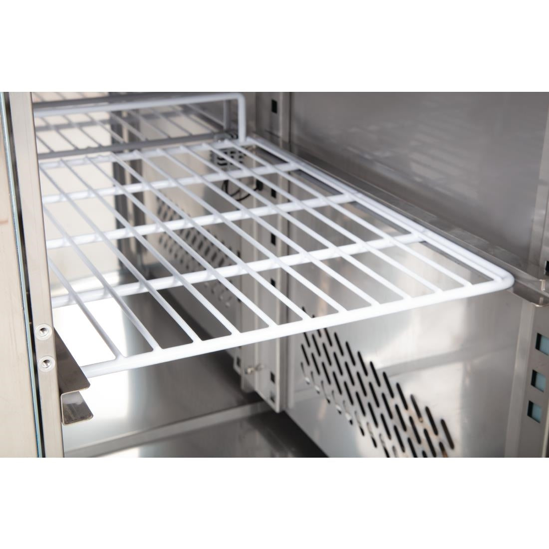 Polar U-Series Double Door Counter Fridge with Upstand 282Ltr - UA064-A