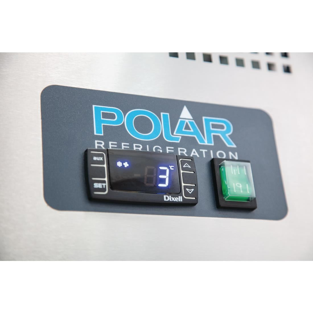 Polar U-Series Double Door Counter Fridge with Upstand 282Ltr - UA064-A