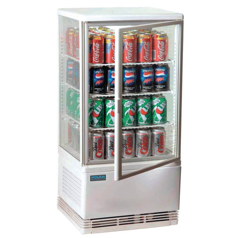 Polar C-Series Energy Efficient Display Fridge White 68Ltr