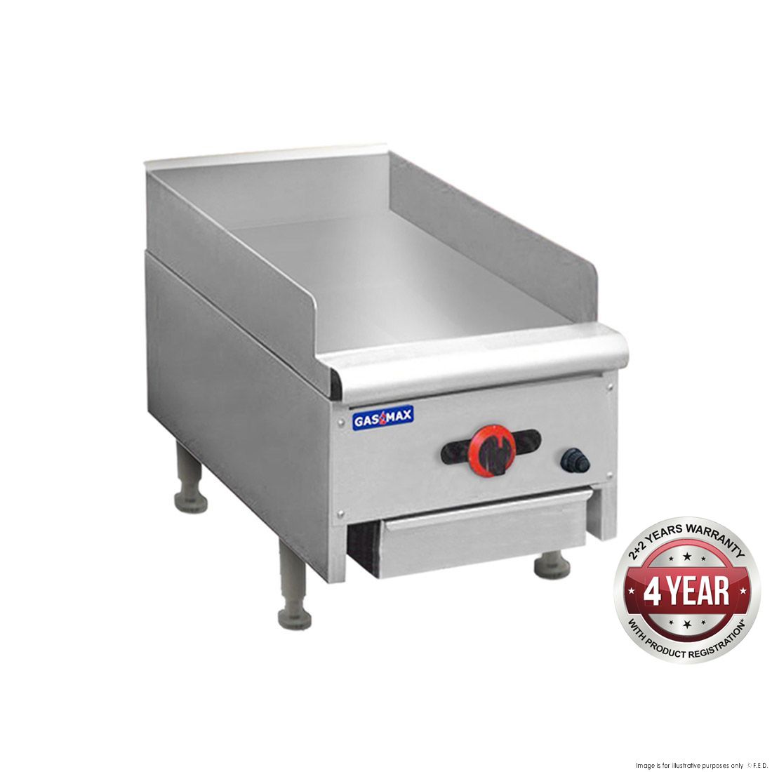 GasMax RGT-16E Single Burner Griddle Top - Natural Gas/LPG