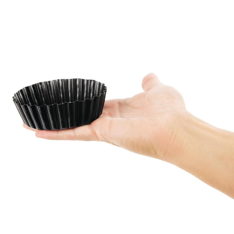 Vogue Non-Stick Deep Fluted Quiche Tin 31 x 100mm - GC988