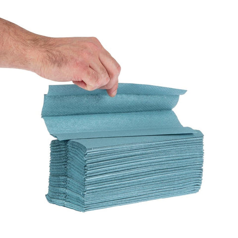Jantex C Fold Hand Towels Blue 1-Ply (Pack of 12)