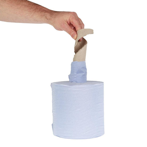 Jantex Blue Centrefeed Rolls 1-Ply (Pack of 6)