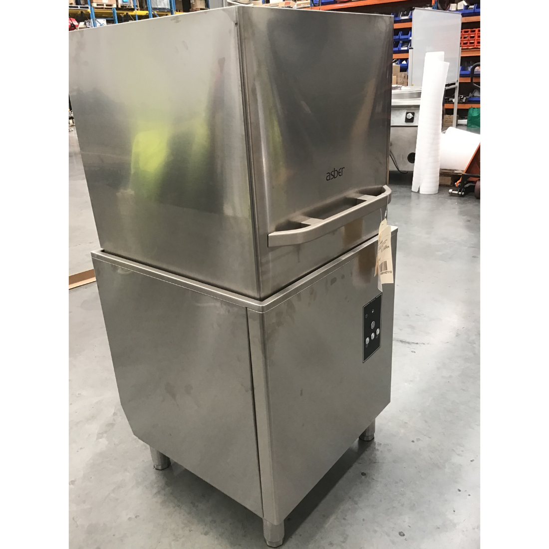 CLEARANCE - Asber Tech Line Pass-through Hood Type Dishwasher - GE-H500DD-NSW2185
