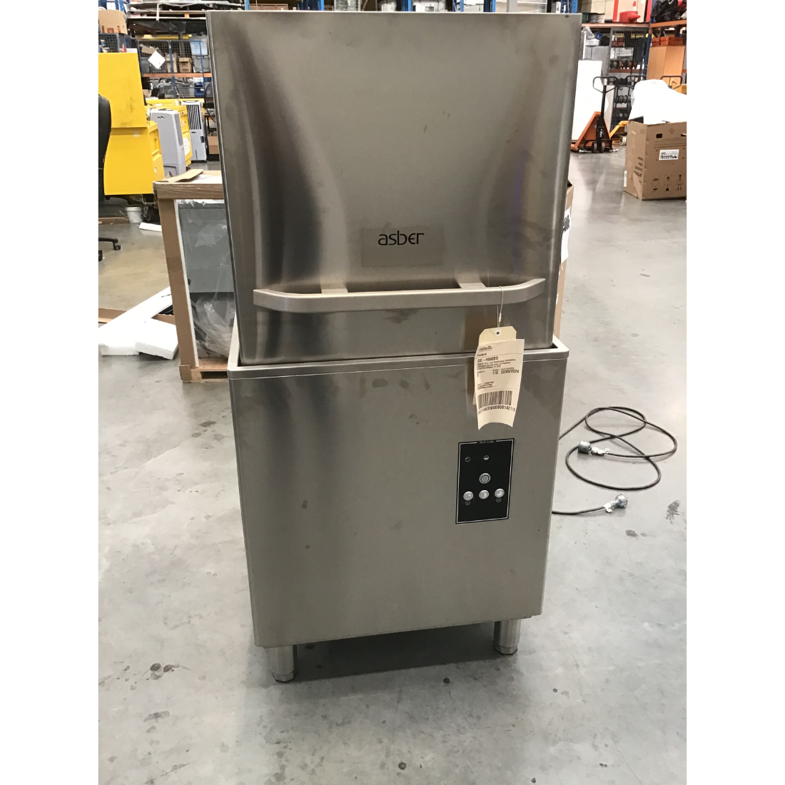 CLEARANCE - Asber Tech Line Pass-through Hood Type Dishwasher - GE-H500DD-NSW2185