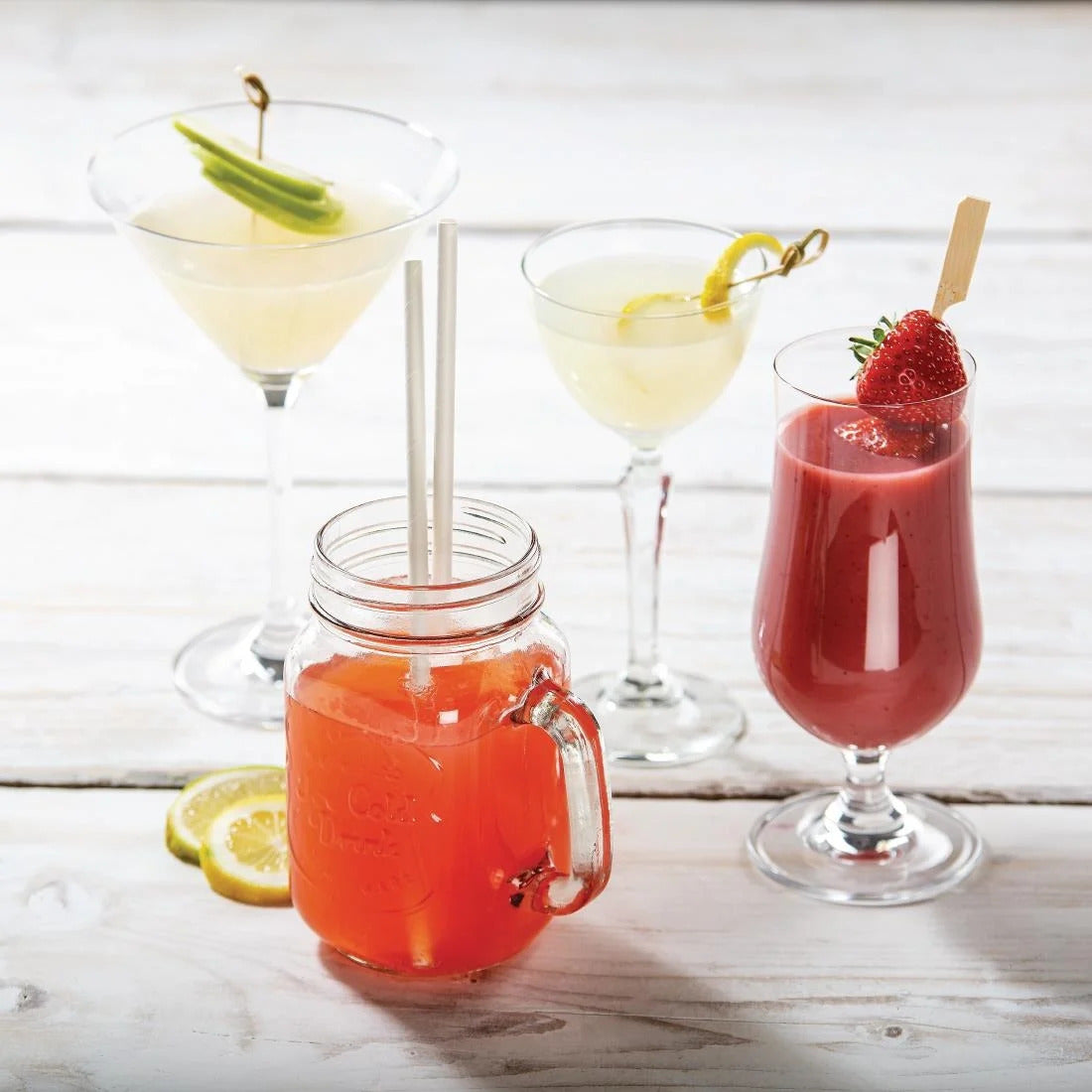 Olympia Glass Handled Mason Jars - 470ml (Pack 12) - CM698