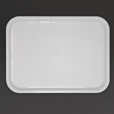 Olympia Kristallon Polypropylene Fast Food Tray White Small 345mm - GF995