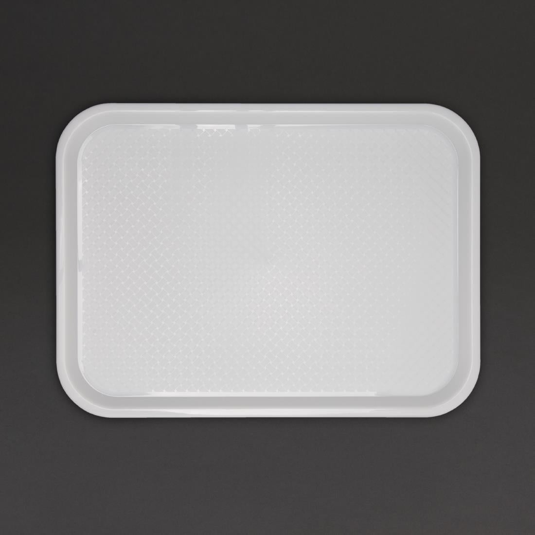Olympia Kristallon Polypropylene Fast Food Tray White Medium 415mm - GF996