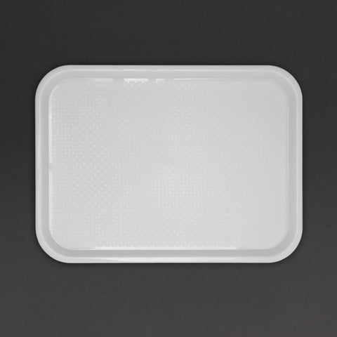 Olympia Kristallon Polypropylene Fast Food Tray White Medium 415mm - GF996