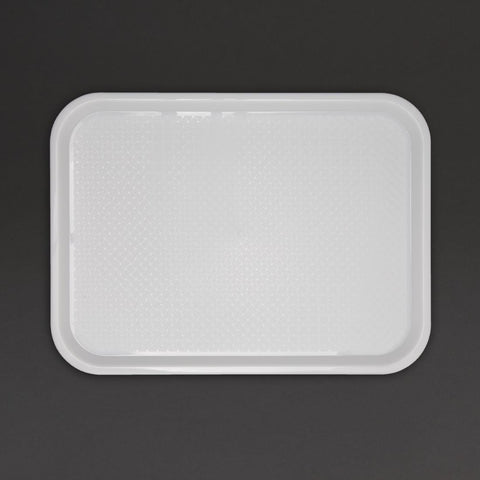 Olympia Kristallon Polypropylene Fast Food Tray White Large 450mm - GF997