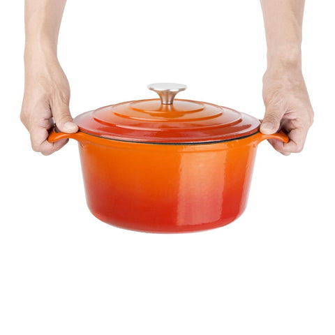 Vogue Orange Round Casserole Dish 4Ltr - GH303